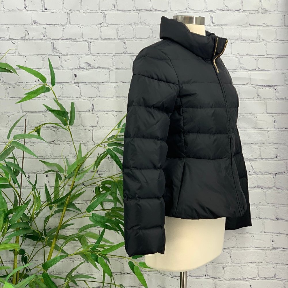 Kate Spade Black Peplum Puffer Jacket - Picture 2 of 6